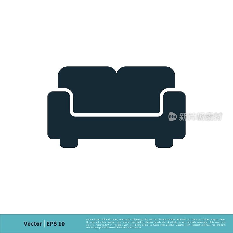 Sofa Icon Vector Logo Template Illustration Design. Vector EPS 10.